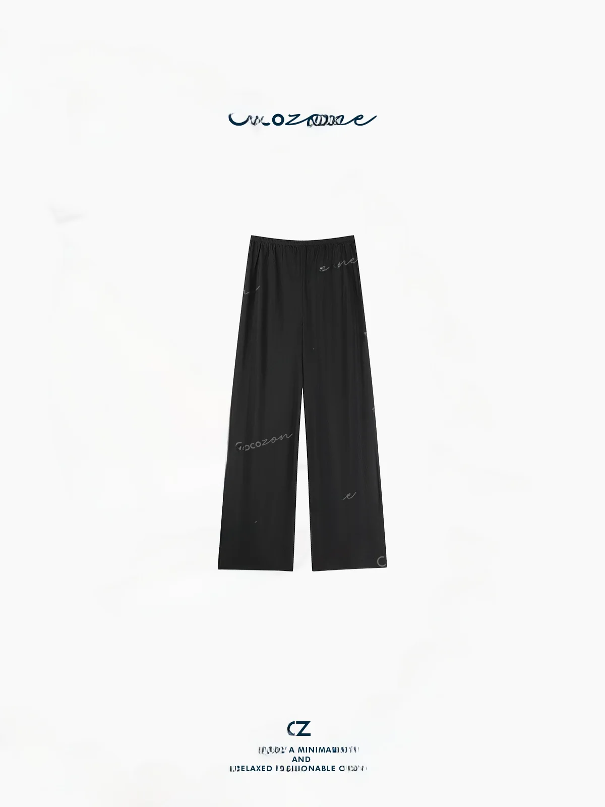 

Slimming High Waist Copper Ammonia Fiber Casual Pants for Women Spring Autumn Bla Label Series Comfortable Straight Leg Tro...