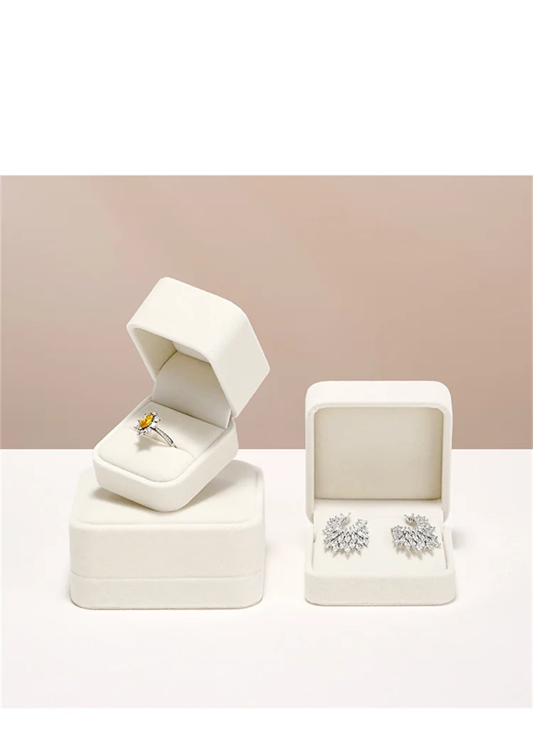 Oirlv Velvet Ring Box Classical Earring Necklace Bangle/Bracelet Case Jewelry Gift Box for Wedding Jewelry Display Storage Box