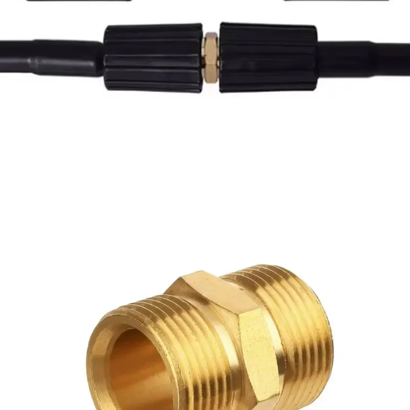 Messing-Hochdruckreiniger-Schlauchadapter: M22-15mm Außengewinde auf M22-14mm Außengewinde für Hochdrucksysteme – Detail 4