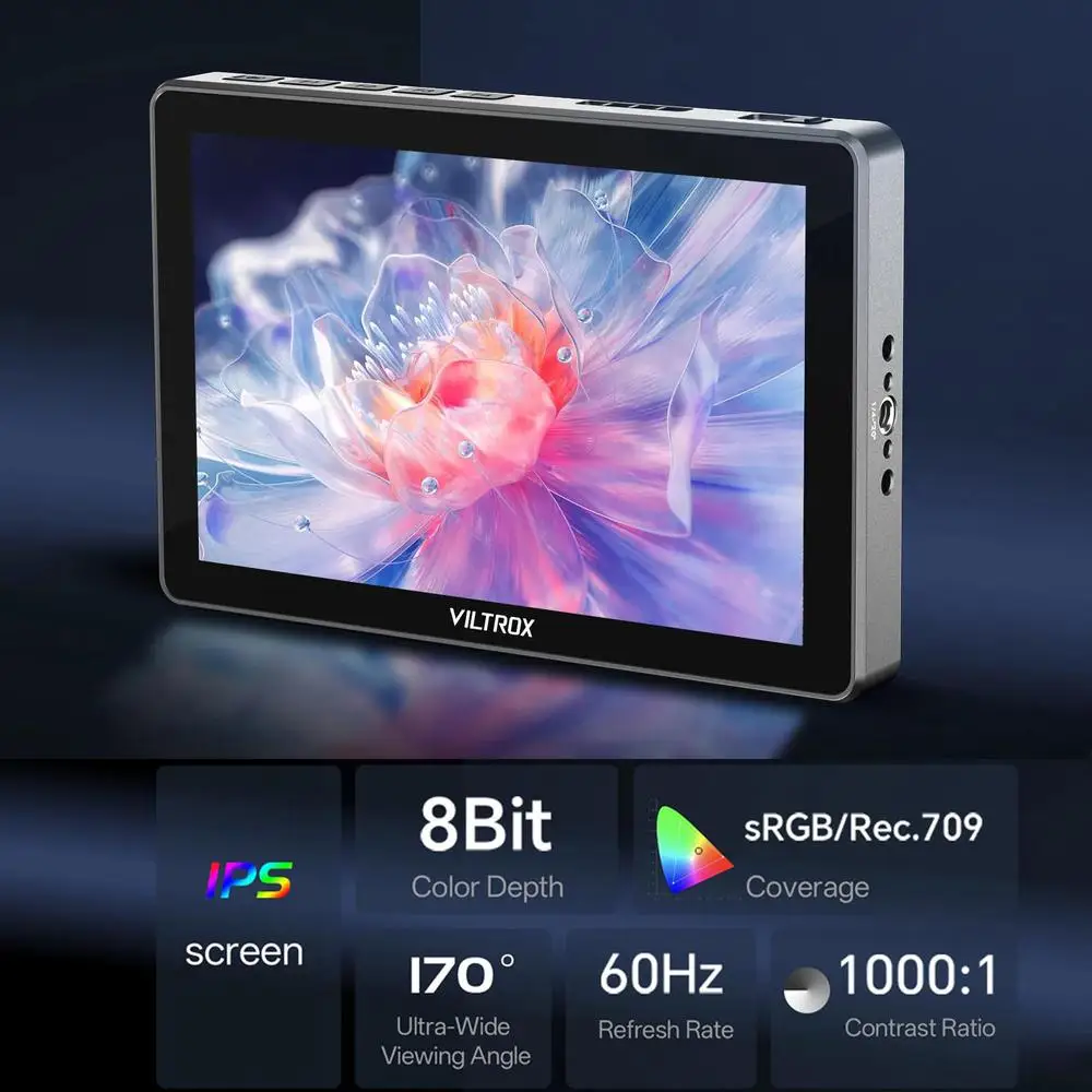 Viltrox DC-L1 7 Inch 600nit 4K 60Hz HD Input/Output Monitor For Photography Vlogging Filmmaking TV Creating Touch Screen Monitor