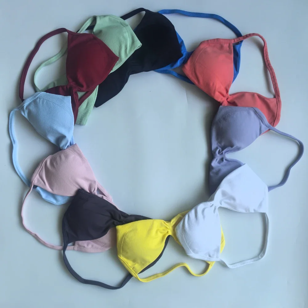 Impact Strappy Bra Women with logo Backless Yoga Top Open Back Gym Bra Padded Women Workout Clothing Gym Top Halter Sport Bra