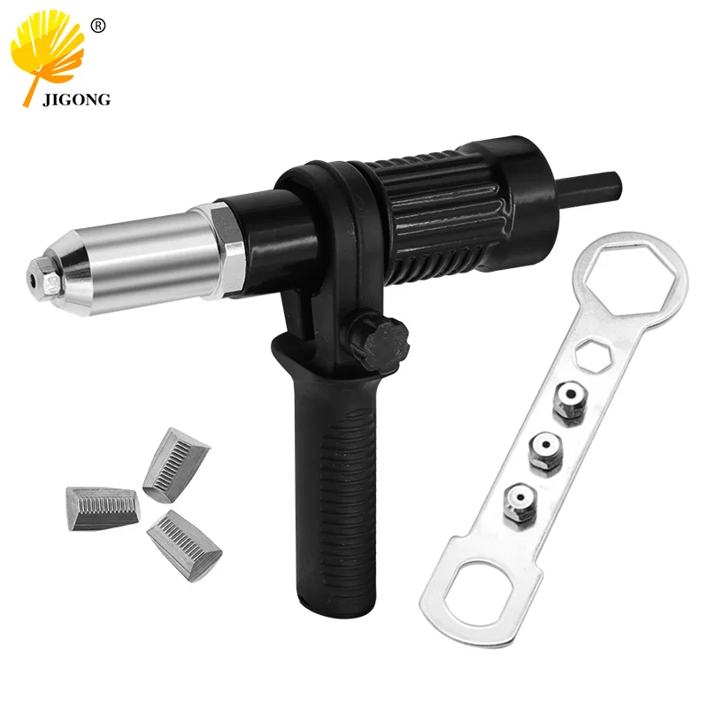 Adattatore per pistola rivettatrice elettrica 2.4mm-4.8mm rivetto dado pistola punta da trapano ugello connettore di conversione Cordless utensili