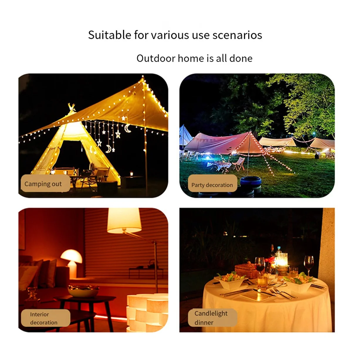 

DEN-gOutdoor Gas Candlelight Portable Camping Tent Gas Lamp Windproof Adjustable Gas Candlelight Lantern Camping Part
