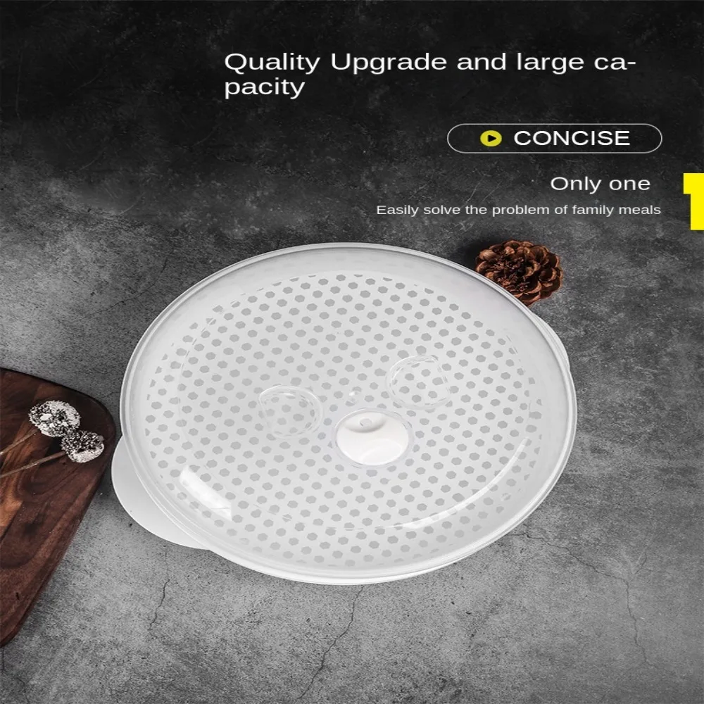 White Round Cookware Steamed Dumpling Rice Oven Steamer Cooking Container Plastic Steamer Microwave Special