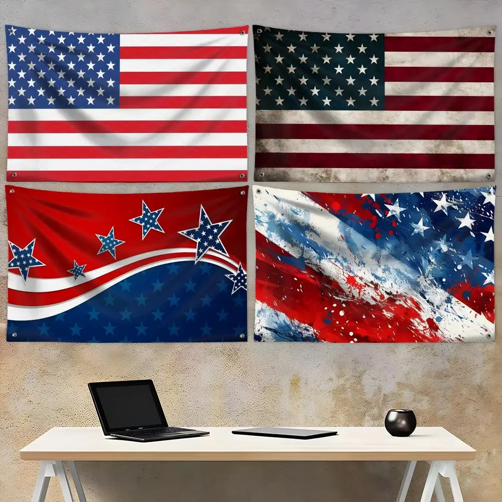 American Flag Flags Fade-Resistant Fabric Garden Flag | Outdoor Hanging Sign for Shop Home