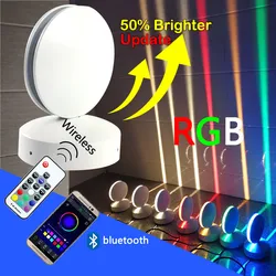 12w led rgb lâmpada de parede janelas luz do peitoril para casa moldura da porta corredor varanda garagem hotel restaurante remoto ip67 220v 110v