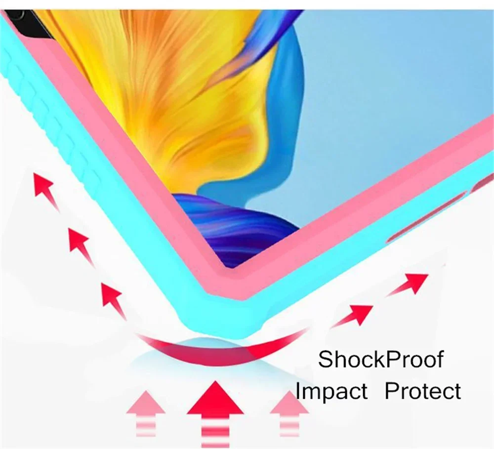 لهواوي MediaPad M3 لايت 10 حالة وعرة سيليكون Shokproof غطاء حامل اللوحي قذيفة لهواوي M3 لايت 10 BAH-W09/AL00 10.1"