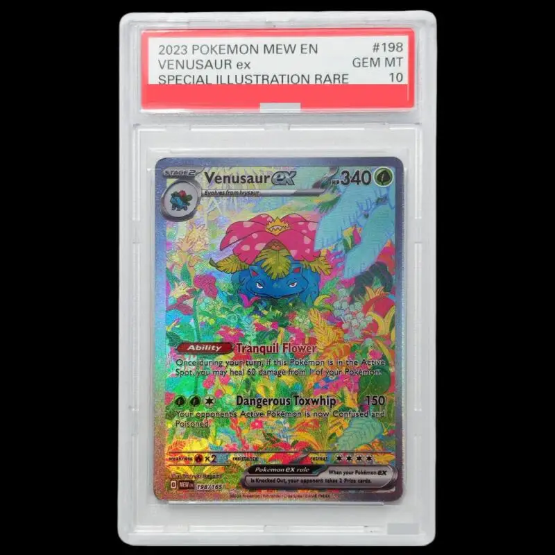 3 style Diy 2023 PKM MEW EN-151 #199 CHARIZARD Ex SPECIAL ILLUSTRATION RARE #198 VENUSAUR Ex Grade 10 Collection Card