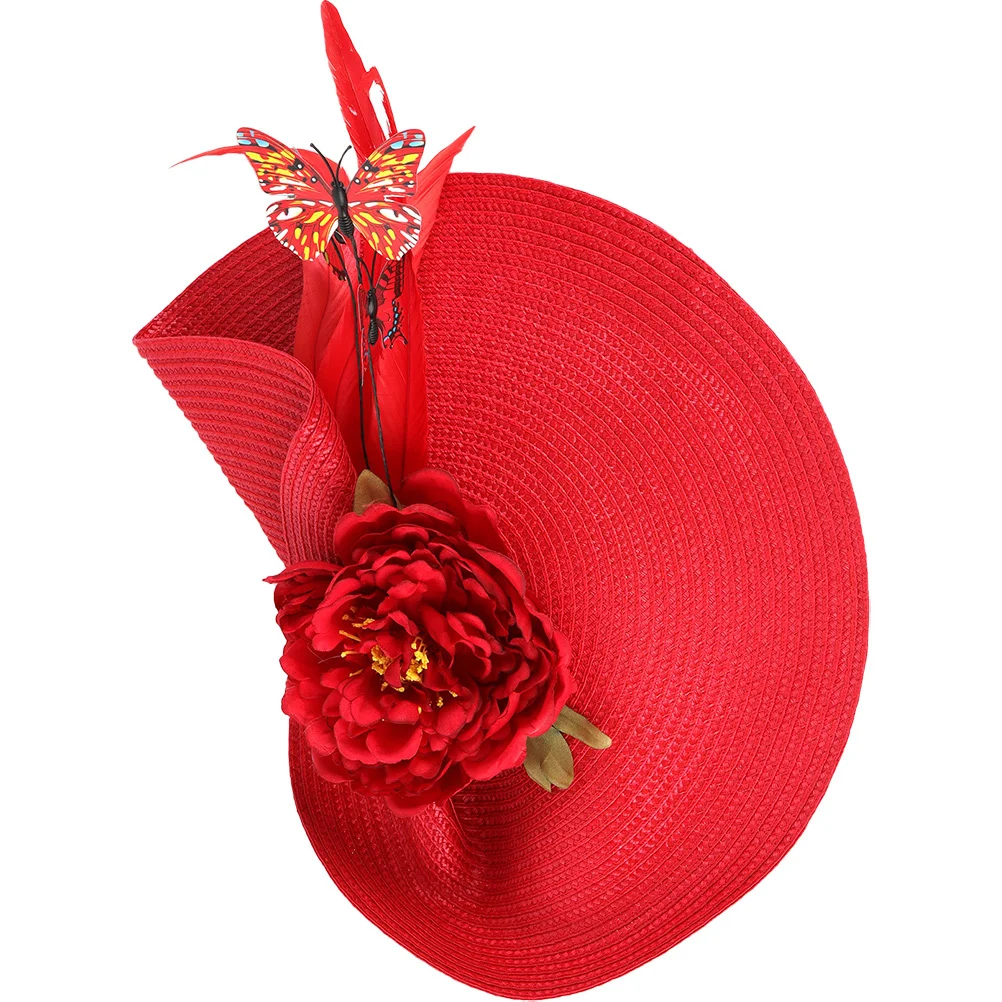 

Women Fabric Fascinator Banquet Hat Lightweight Butterfly Hair Accessories Wedding Birthday Party Bridal Headband
