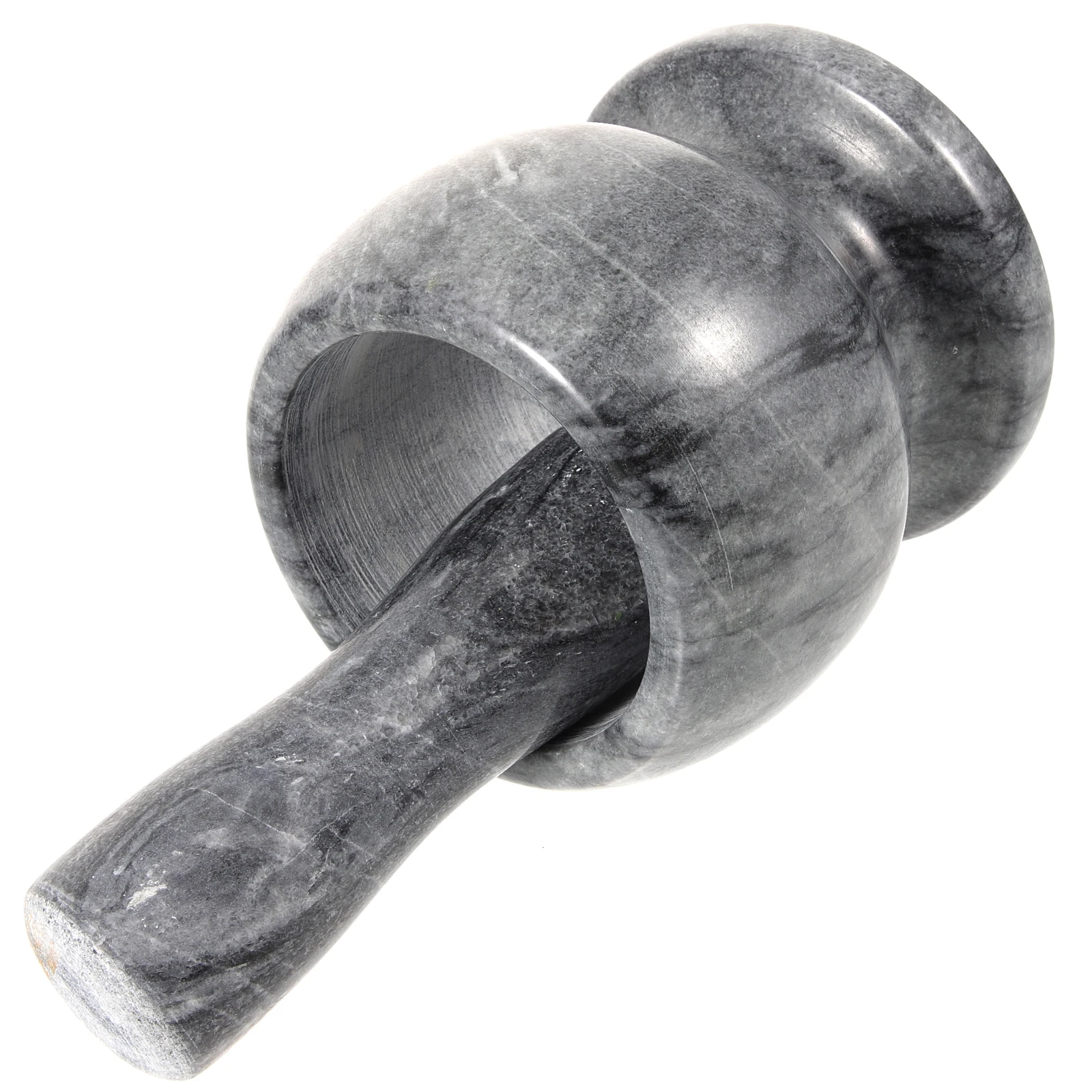 

Marble Garlic Mortar Pestle Set Manual Meat Medicine Grinder Bowl Multi Functional Kitchen Tool Spice Crusher