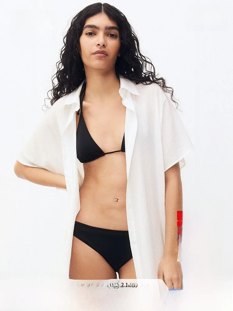 

Женское длинное платье H&M с воротником, пляжное, для отпуска, из смесового полиэстера и вискозы, весна-лето