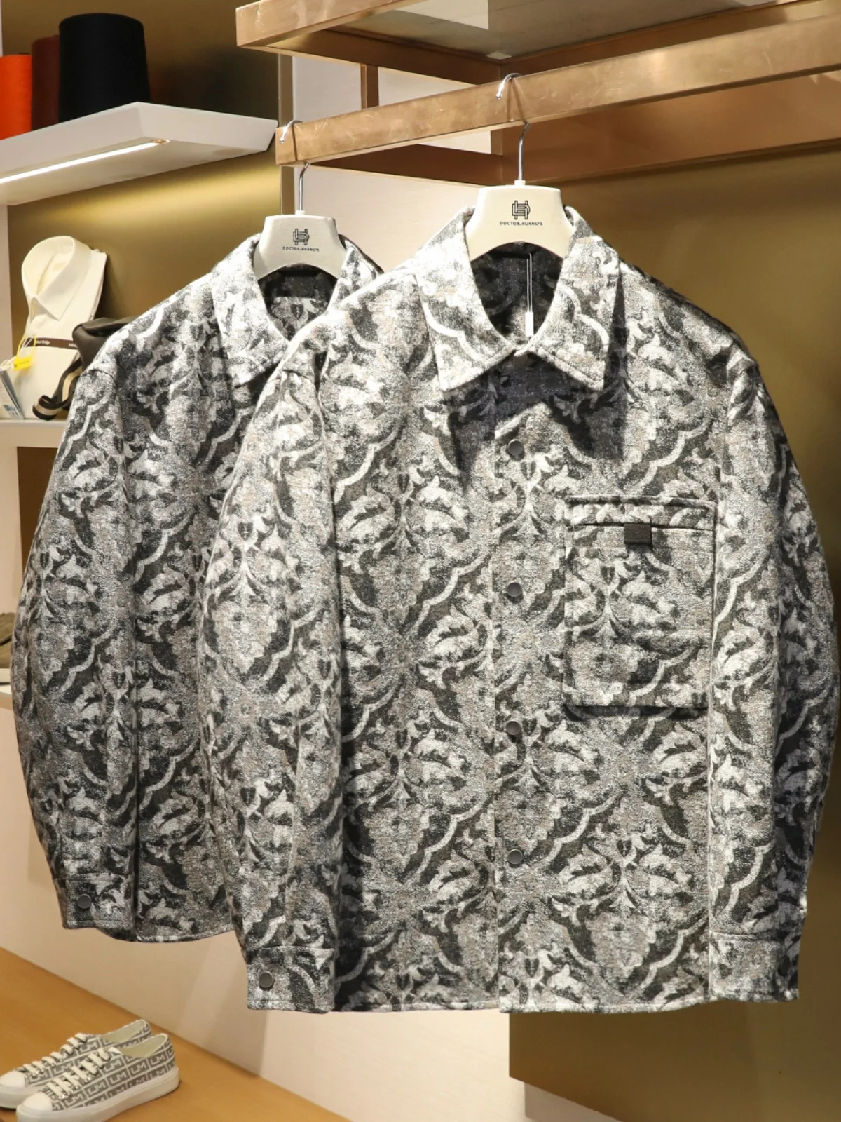 

Легкое хлопковое пальто для мужчин в стиле ретро с шерстяным воротником, модное городское свободное пальто из полиэфирного волокна, длинное молодежное пальто