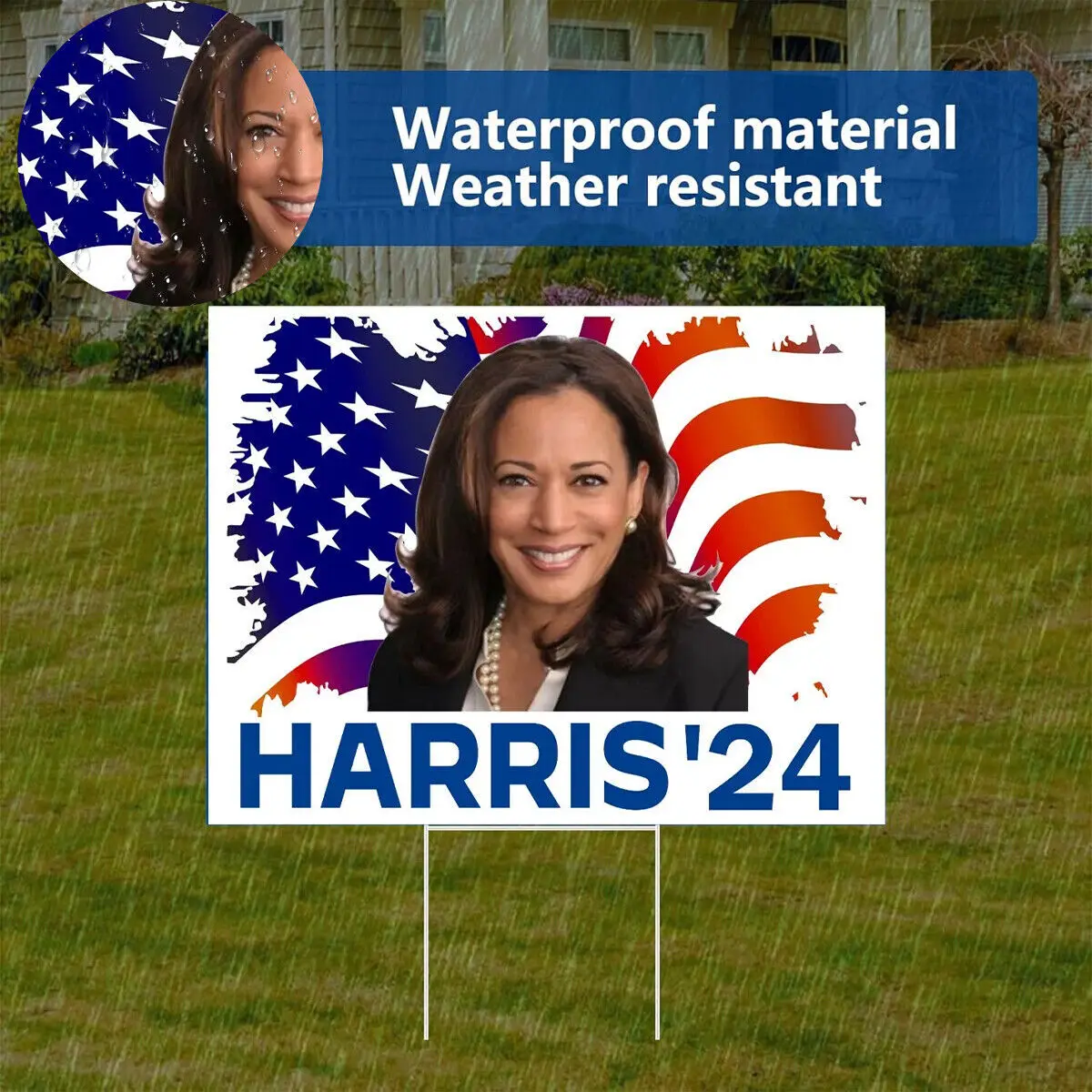 Kamala Harris Flag Election Yard Sign 24