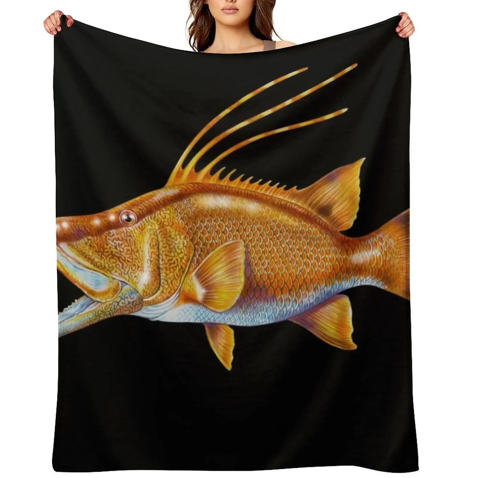

Hogfish Throw Blanket For Sofa Thin Kid'S Soft Plaid Blankets For Bed Blankets