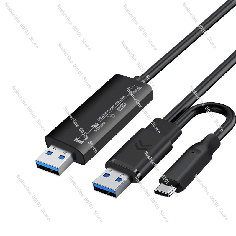 USB3.0 to USB3.0 + Type-C male-to-public computer notebook data cable graphics card copy oxygen-free copper core