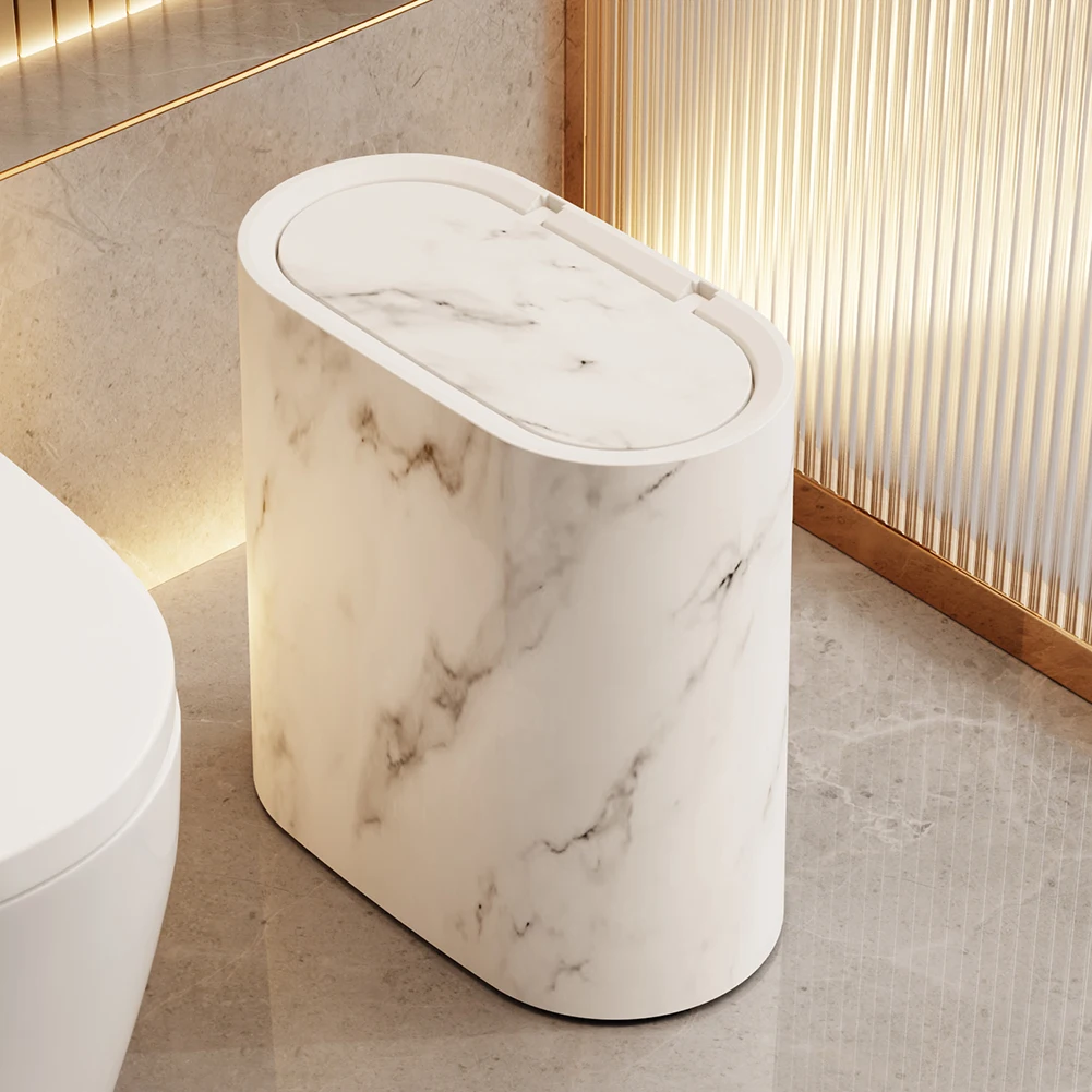 Modern Slim Garbage Bin Multipurpose Stable Litter Can For Bedroom Home Study