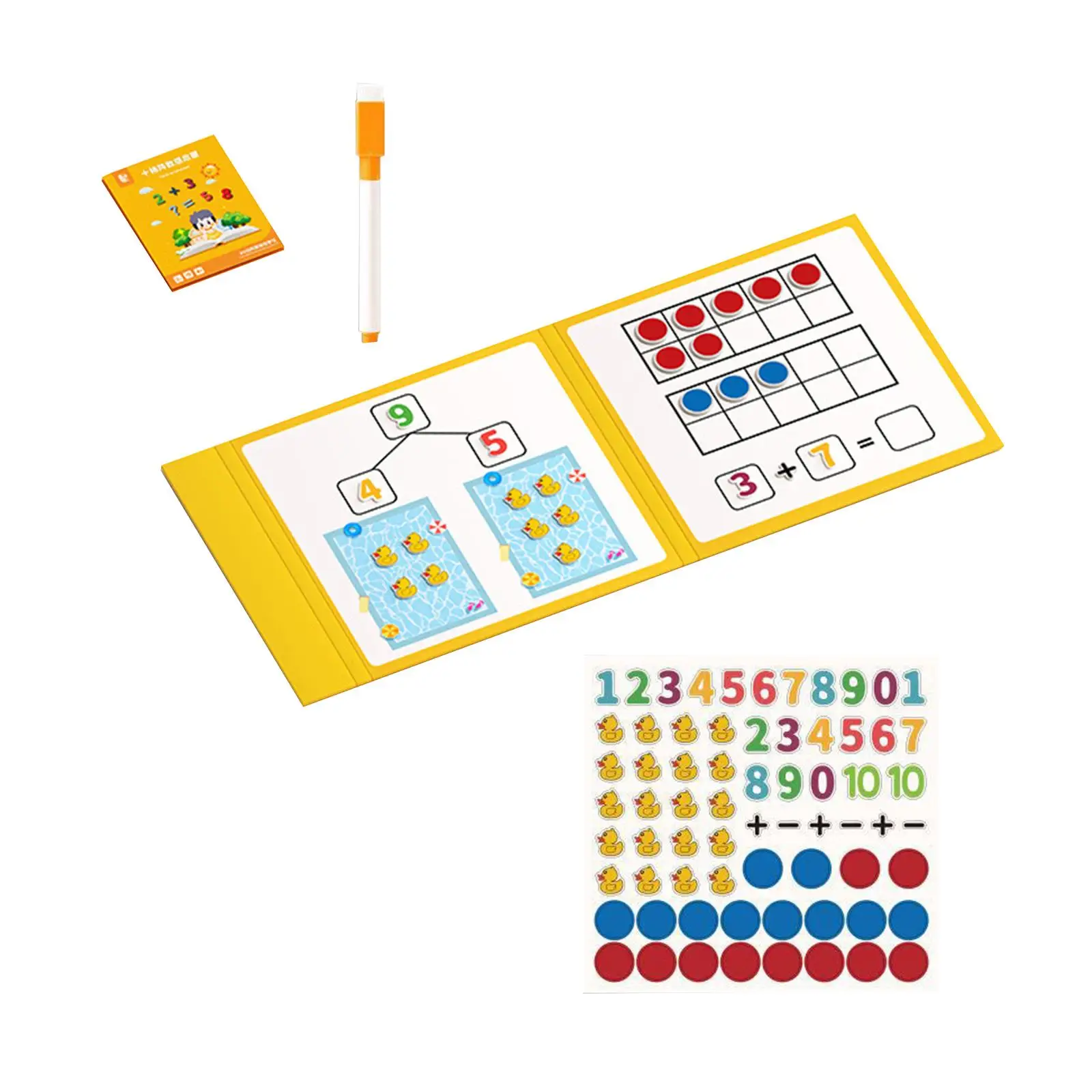 Mathe-Manipulative, Spielzeug, sensorische kognitive Mathematik, Addition, Subtraktionsspielzeug für Spiel, Rollenspiele, Unterricht, Lernen, Zahlen, Heimdekoration