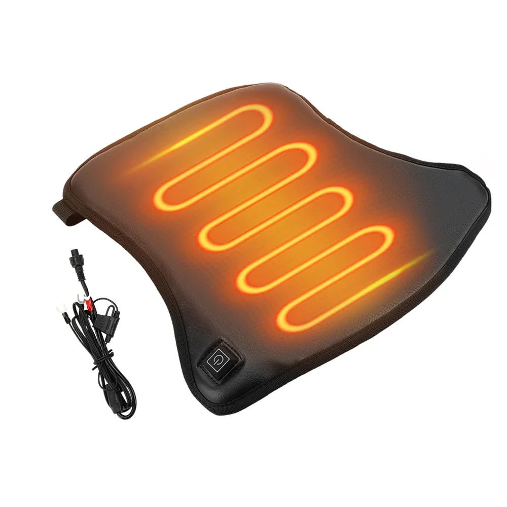 KEMITOUR 12V Poduszka podgrzewana do motocykla Uniwersalna do ATV Raptor 700 Do R1200GS F800GS MT07 MT09 Zimowy ocieplacz na siedzenie — 2