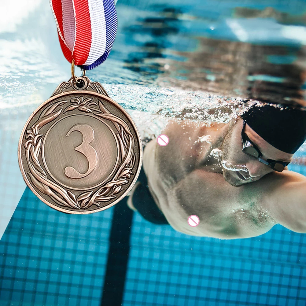 5 cm goud/zilver/brons medaille sportbeloningen met neklint metalen winnaarmedailles wedstrijdmedailles voor talentenshow feestrace