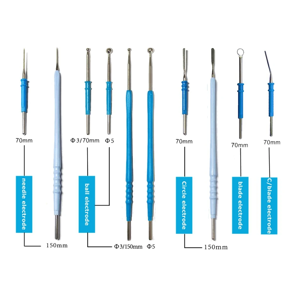 Wholesale Electrosurgical needle electrode 150mm*2.36mm,needle disposable esu cautery pencil 5pcs packing