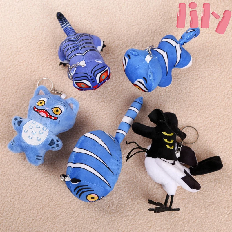 

Blue Tiger Doll Pendant Plush Keychain Keyring Backpack Buckle Filled Plush Pendant Soft Skin friendly Fabric Healing Gift