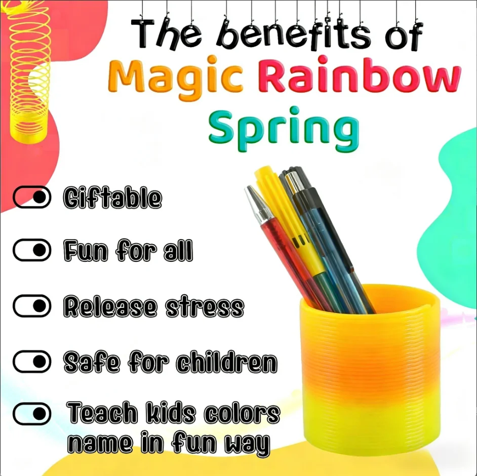

1/3/6pcs Gradient Color Rainbow Circle Toy Kids Handheld Fidget Toy Premium Quality Children Educational Toy Gift
