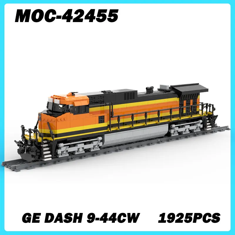 MOC-42455 Train Series GE Dash 9-44CW MOC Building Blocks DIY Model Bricks High Difficulty Educational Puzzle Toy Gifts 1925PCS