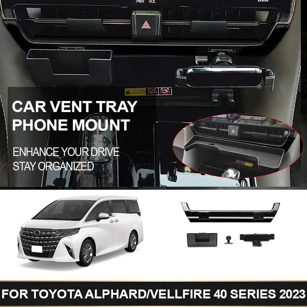 

FOR TOYOTA ALPHARDV ELLFIRE 40 SERIES 2023 Central control air outlet Tray card boxphone holder