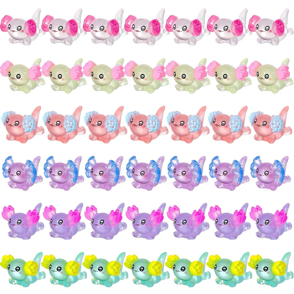 5/10pcs Mini Resin Axolotl Miniatures, Animal Figurines for Fairy Garden Micro Landscape Home Desk Plant DIY Craft Decoration