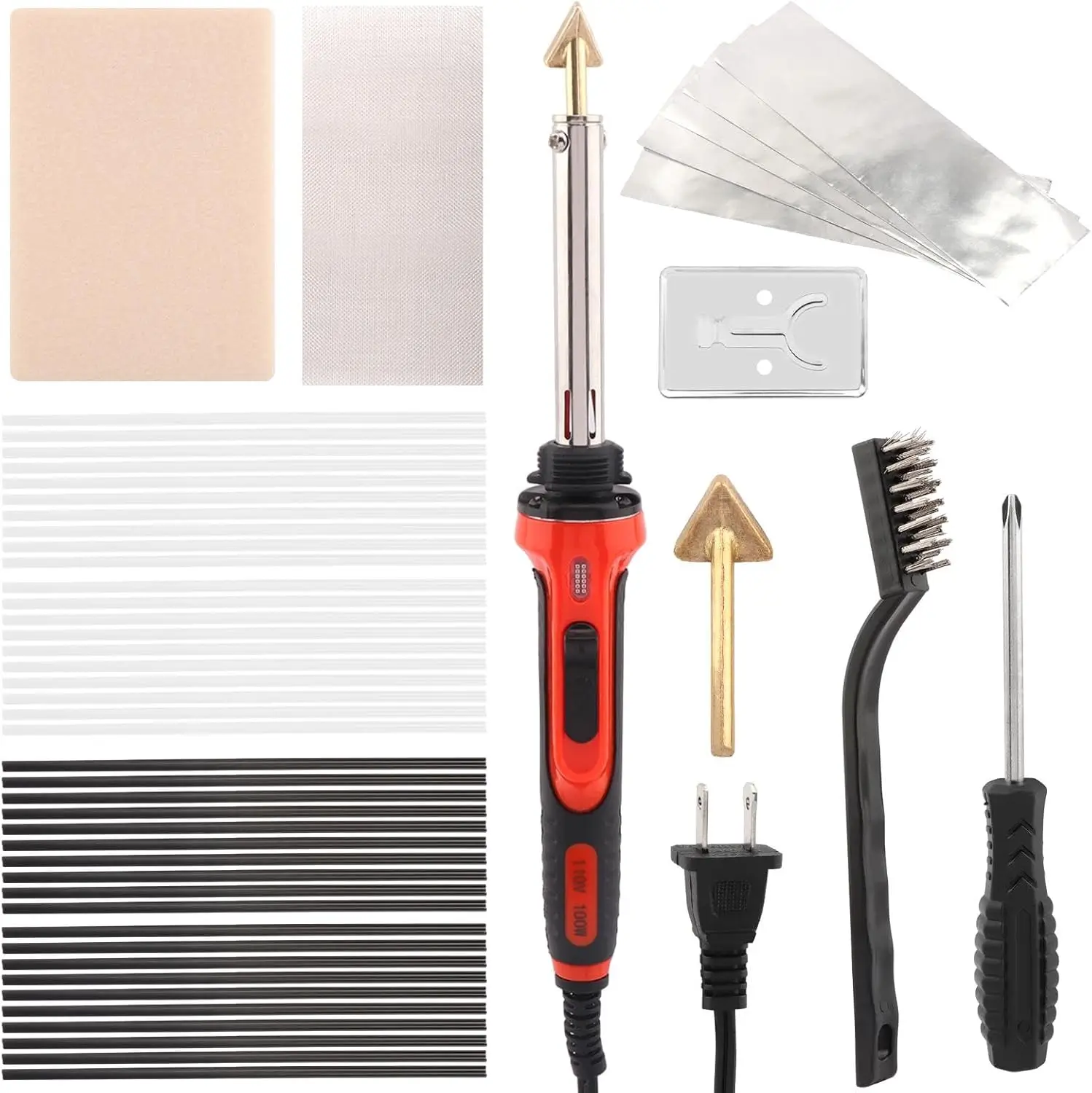 

Plastic Welder Kit 110V 100W Bumper Repair Tool for Flat Outer Corner Inner Corner Kayak Repairs