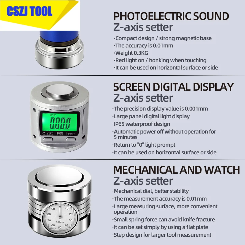 Z-Achsen-Setter-Achsen-Setter mit Meter-Photo elektrik werkzeug Z-Achse Null-Setter Null-Einstell messer Digitales magnetisches Z-Achsen-Werkzeug