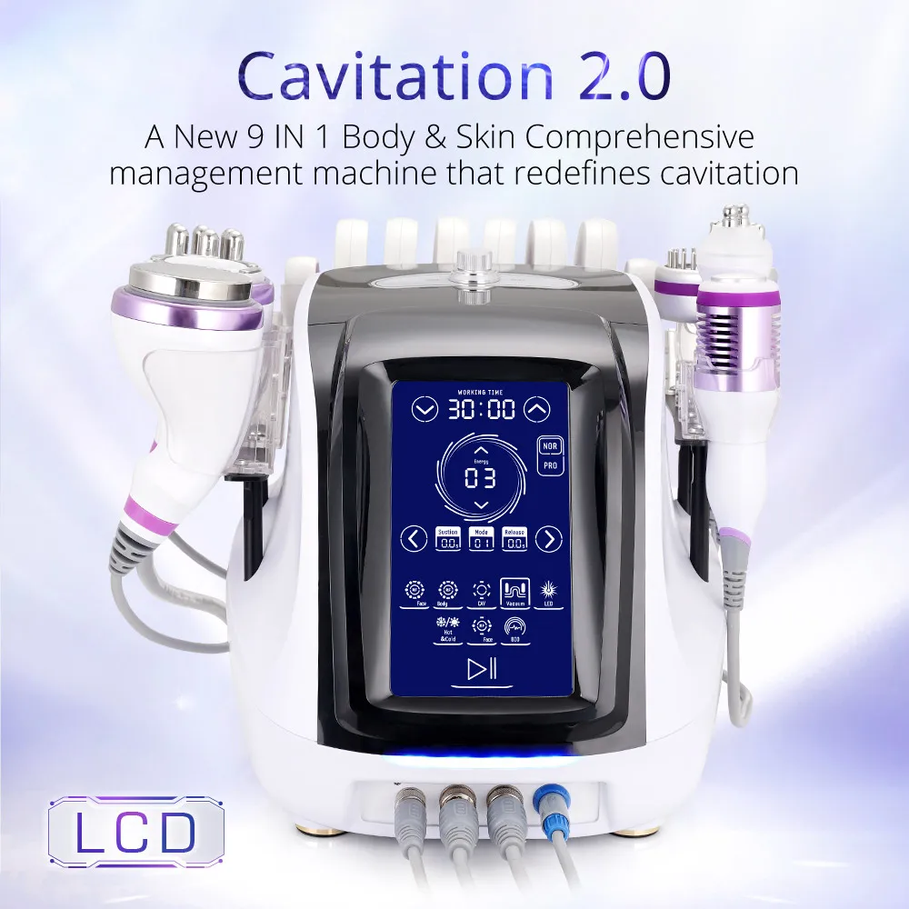 9 in 1 Lipo Shaping Body Machine with Microcurrent, Photon, 40K Cavitation, RF & Vacuum