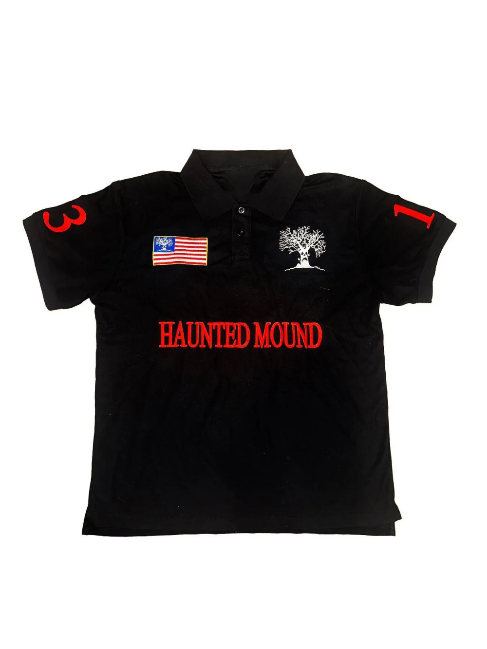 American retro Gothic dark style POLO shirt embroidery design printed patterns before and after unisex summer fashion new.