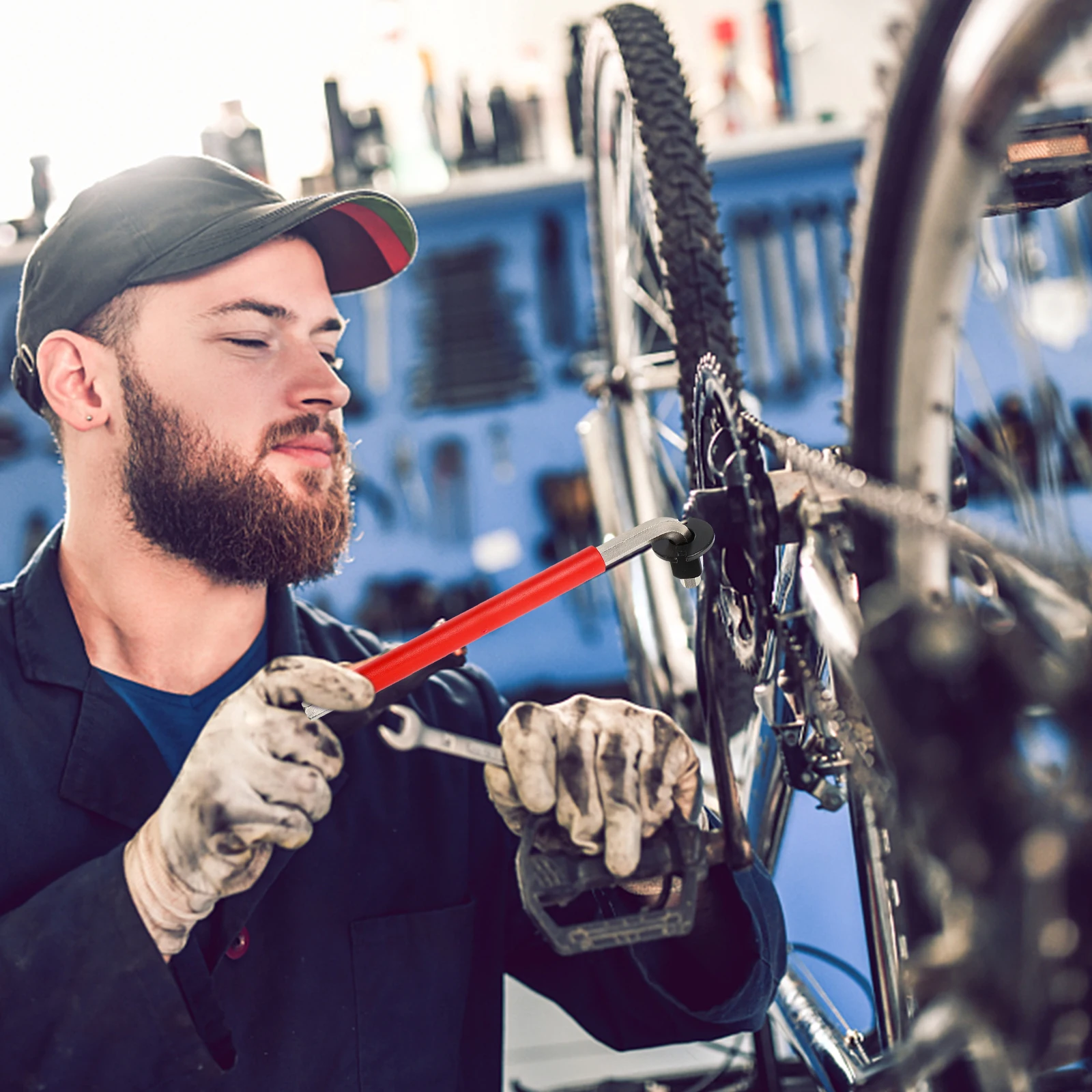 

Crank Bottom Bracket Wrench Mountain Bike Tool Carbon Steel Spanner Repair Tools Mechanic Maintaining Durable AntiWear Bike