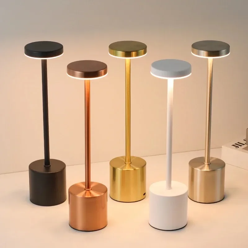 

Rechargeable Touch Sensor LED Table Lamp - Adjustable 3-Color Desk Lamp for Bedside Creative Ambient Room Decor Light Bar