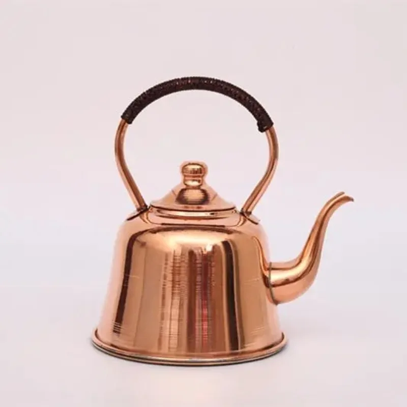 

1.5L Pure Copper Teapot Thickened Red Copper Brass Boiling Kettle Anti-Scald Milk Tea Pot Vintage Copper Tea Set For Home