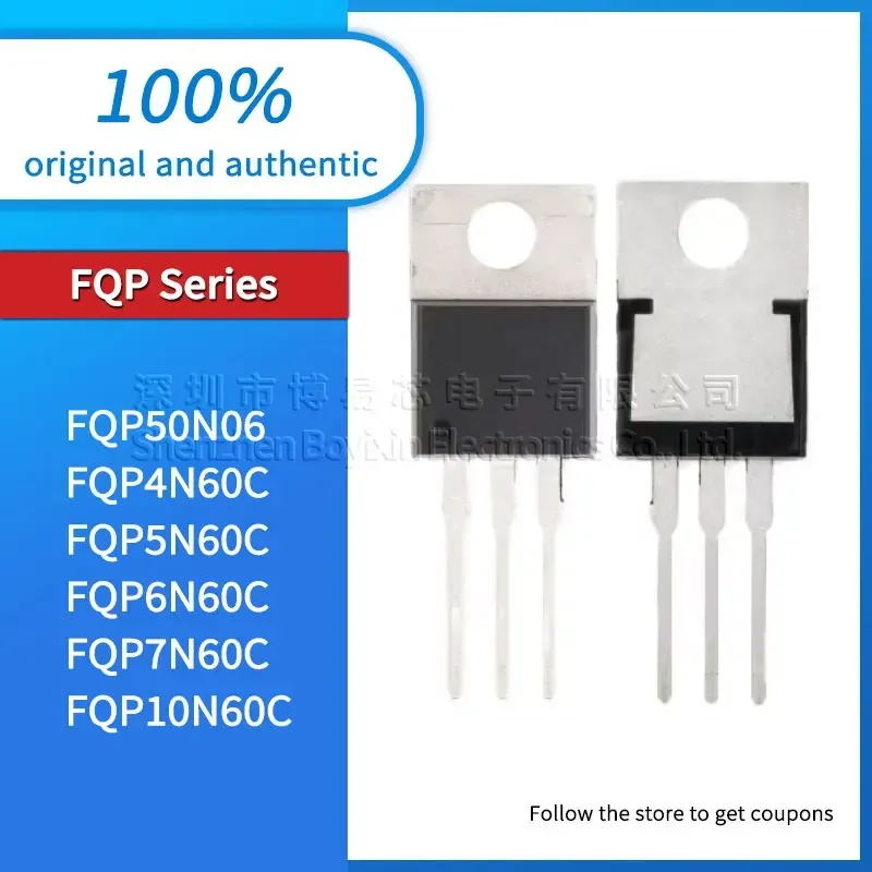 

5 pcs, original FQP4N60C FQP5N60C FQP6N60C FQP7N60C FQP10N60C FQP50N06