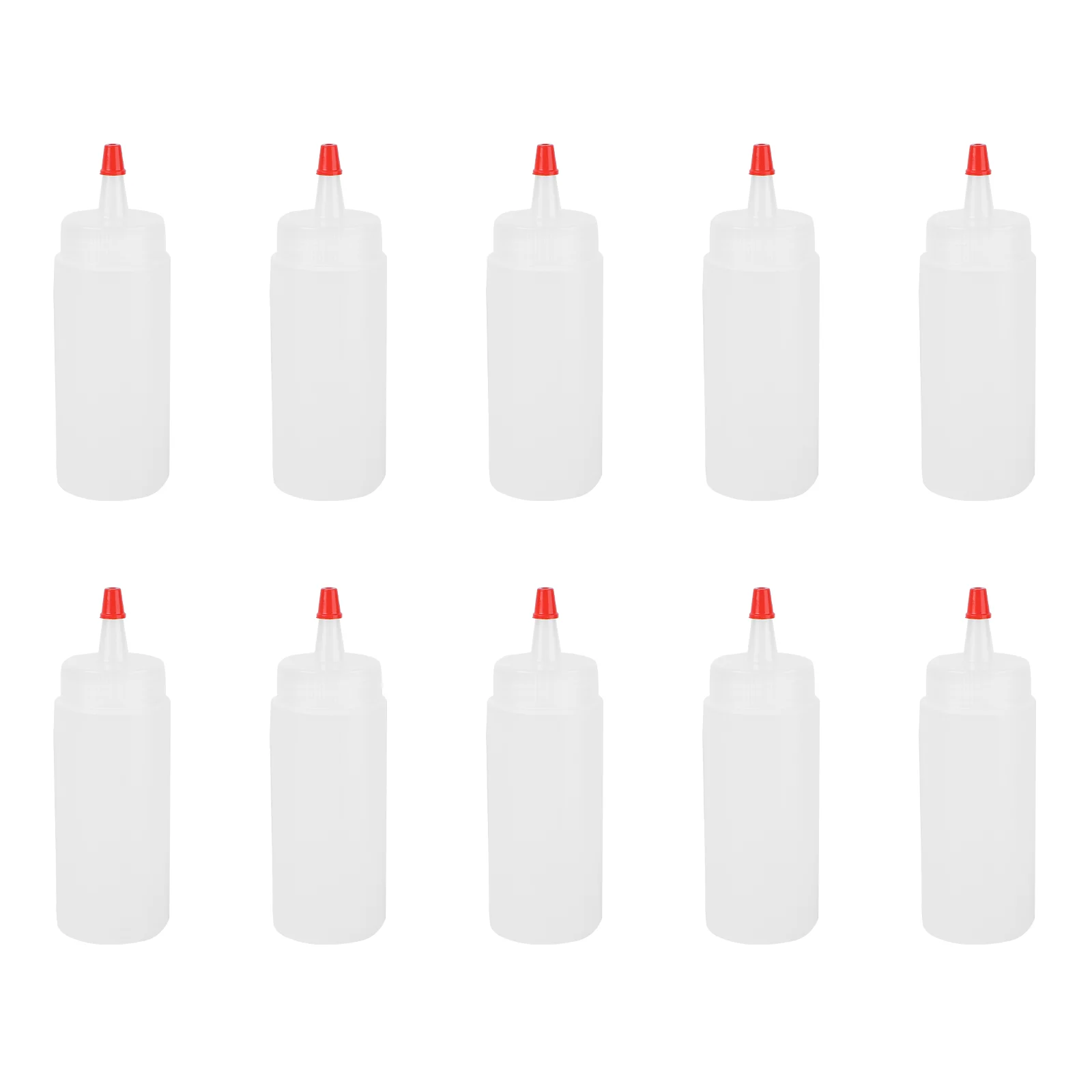 10 Uds. Botellas de plástico para condimentos exprimibles de 120ml con tapas dispensadores para salsas picantes de mostaza de ketchup juego de barbacoa de aceite de oliva