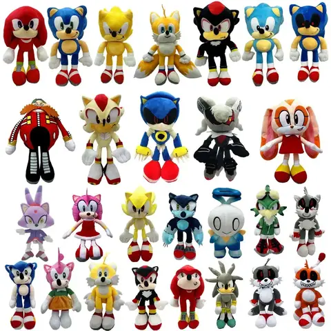 2026 Hot Selling Sonics Cartoon Doll Plush Toy Anime Shadow Sonics Schattdecor Thars Doll Soft Filled Hedgehog Animal Plush Toy