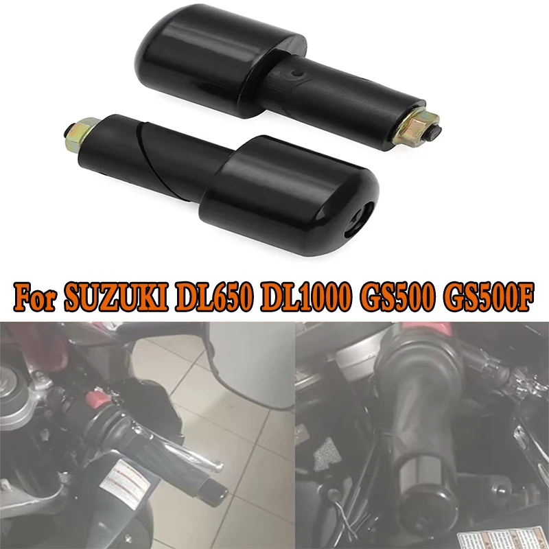 For SUZUKI DL650 DL1000 GS500 GS500F Handle Bar Ends Heavy Weight Vibration Reducing Grip Plugs Slider 7/8\