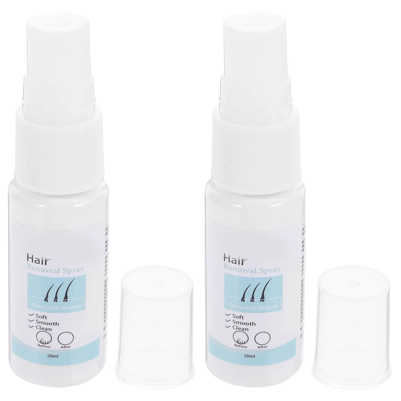 

2 Bottles Hair Removal Gentle Painless Body Face Arm Leg Underarm Back Chest Hair Inhibitor for Women Men Portable