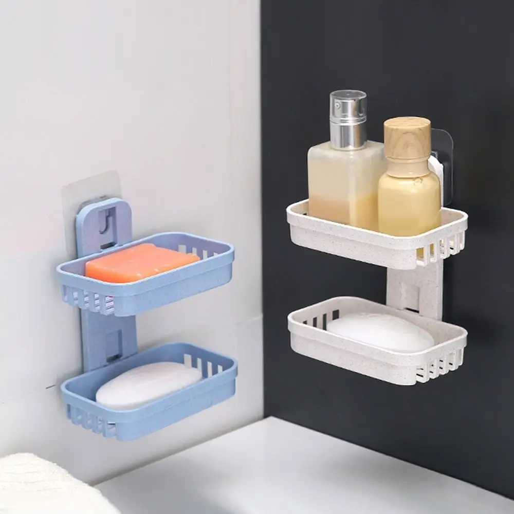 Single Double Layer Soap Dish Durable Fashion Soap Box Storage Holder Stand Tray Soap Container Tray