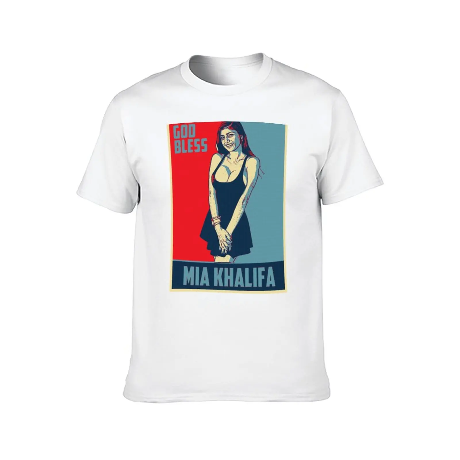 God Bless Mia Khalifa - Mia - The Best - Star T-Shirt camiseta masculina 100% algodão marca de luxo camisetas para homem pacote camiseta de algodão