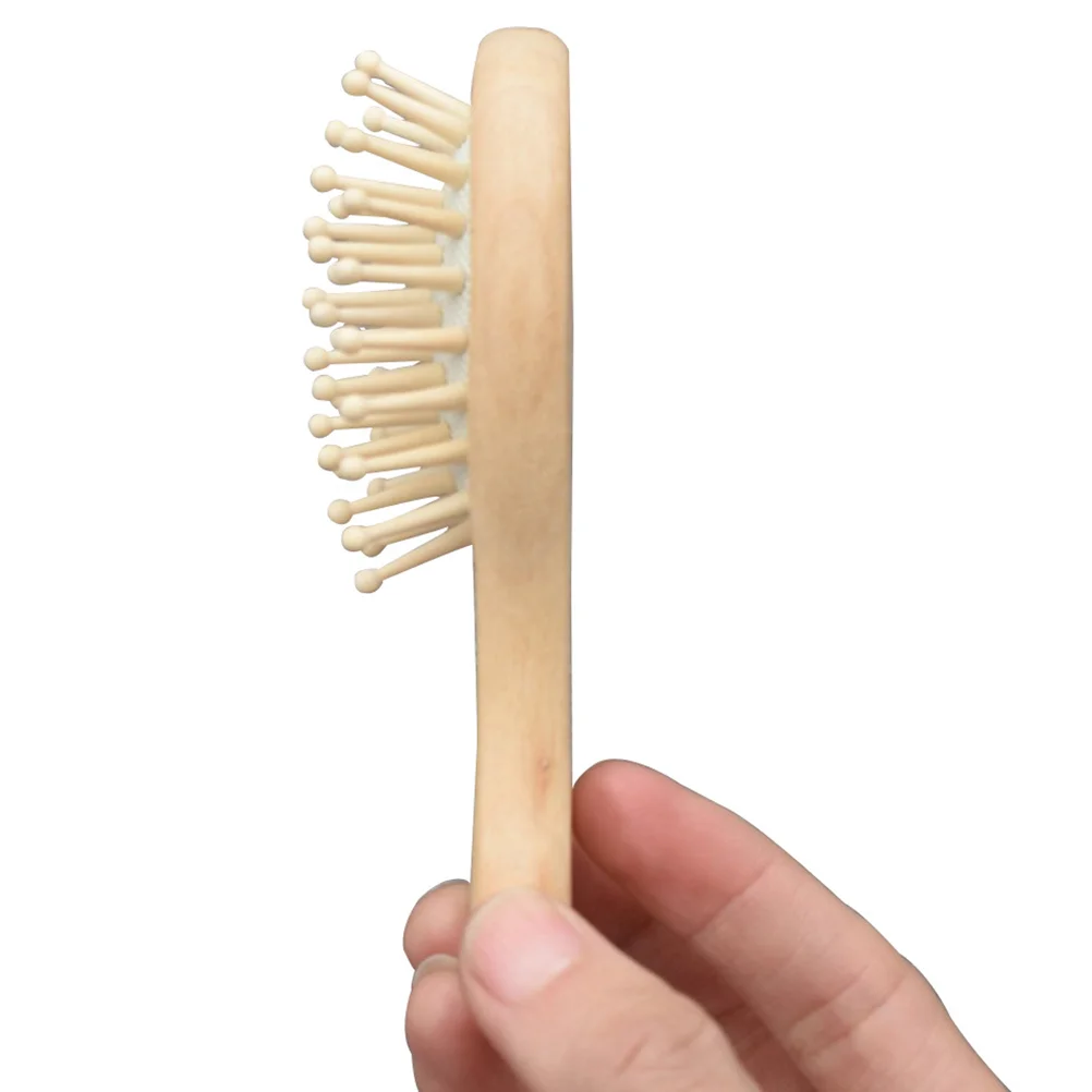 Brosse à Cheveux Ovale Portable en Bois, Peigne à LED Non Plus Riche, Petit, Cadeau d\'Anniversaire