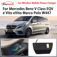 Wireless Mobile Phone Charger Center Console Storage QI 18W iPhone for Mercedes Benz V Class EQV e Vito eVito Marco Polo W447