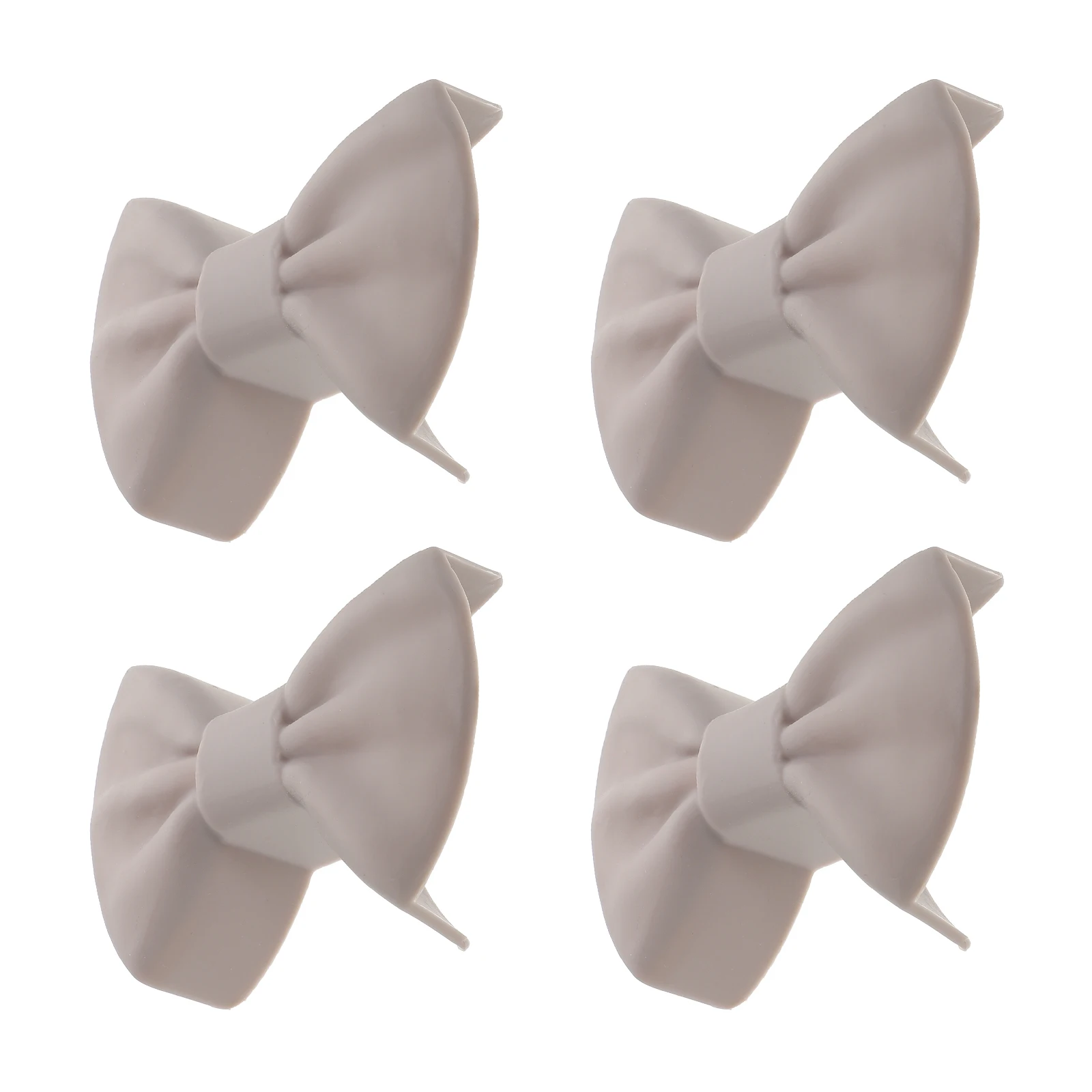 

4 Pcs Bowknot Clips Heat Resistant Silicone Pot Holder Kitchen Accessories Cooking Tool Pink Easy Clean Skillet Handle Cover