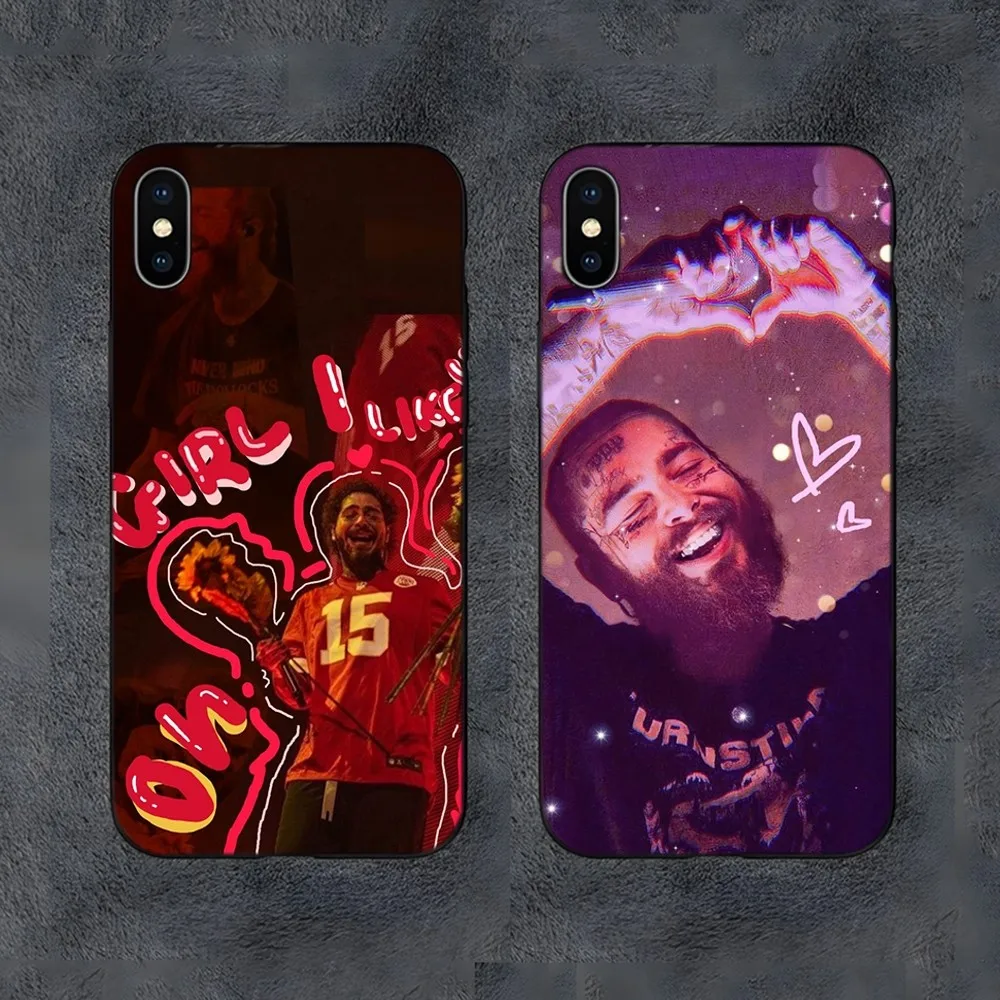 P-Post Singer M-Malone Phone Case For Samsung S24,S21,S22,S23,S30,Ultra,S20,S30,Plus,S21 Fe,10,9,5G Silicone Cover