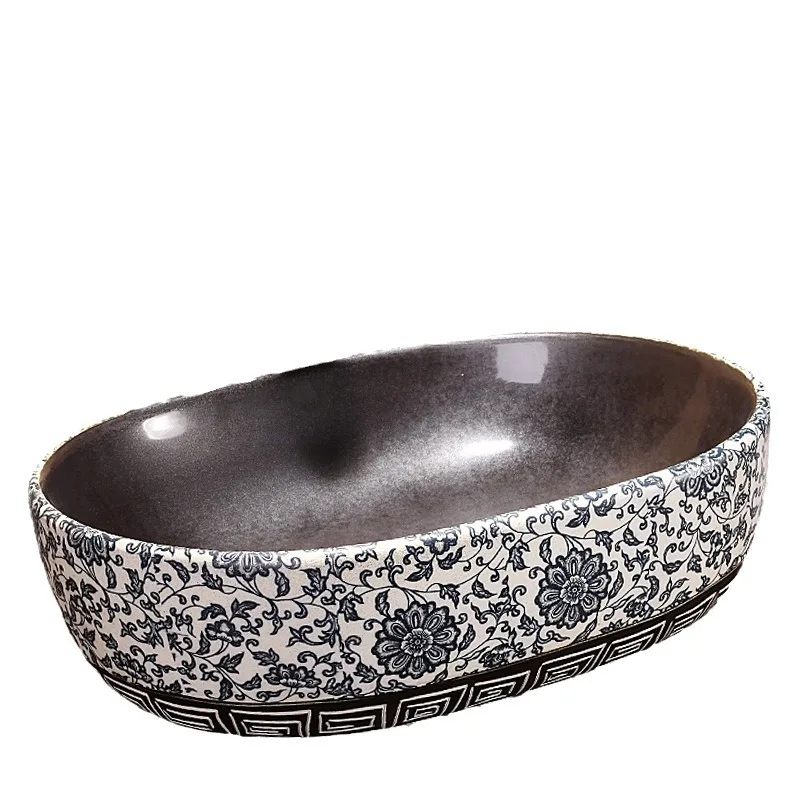 Jingdezhen hand art basin Chinese new ceramic washbasin bathroom table washbasin