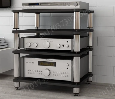 3 Tier Audio Rack Anti Vibration Amplifier Bracket 304 SUS Speaker Cabinet Frame E1 Board For Amplifiers Sound Box Audio Shelf