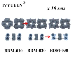 IVYUEEN-Juego de botones adhesivos de goma conductora Dualsense para PlayStation 5, Mando de PS5, BDM 010, 020, 030, reparación, 10 unidades